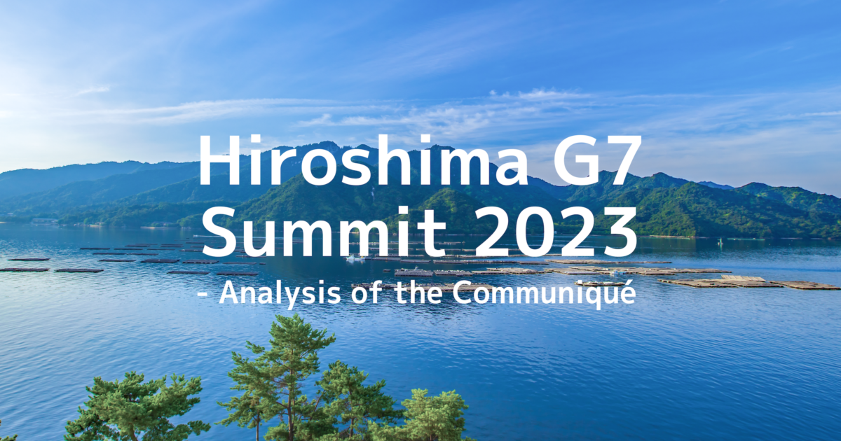 Hiroshima G7 Summit 2023 - Analysis of the Communiqué